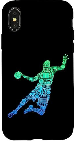 Handball Handballer Handballspieler Kinder Jungen Männer Hülle für iPhone X/XS