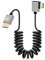 GELRHONR Mini HDMI Coiled Cable, 4K/60Hz Ultra Thin Mini HDMI Cable Short 18Gbps 3DHigh Speed, Support 3D,for DSLR Camera Camcorder, HDTV, Laptop (Right Angle)