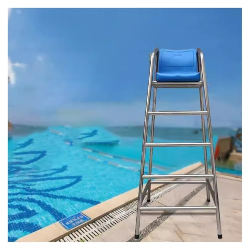 Schwimmbäder Rettungsschwimmerstühle for Wasserballspiele, Hochleistungssport Schiedsrichter Trainer Wettkampfstuhl Strandbeobachtung Aussichtspunkt Seeleiterhocker(H 120CM/47.2IN)