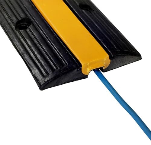 EV Charger Cable Cover - Floor Cable Protector - Wire Cover - Cable Management Solution - Cable Channel to Protect Wires & High Visibility - 5-Tonne Weight Capacity - 1000 x 150 x 30mm