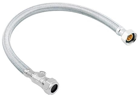 ODSUPPLIES - 15mm x 3/4 300mm Flexible Isolating Tap Hose WRAS
