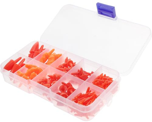 Operitacx 160 Stück Schneemann-Nase Kunststoff-Karotten-Nase Mit Roter Nase Weihnachts-Schneemann-Nase Weihnachtsdekoration