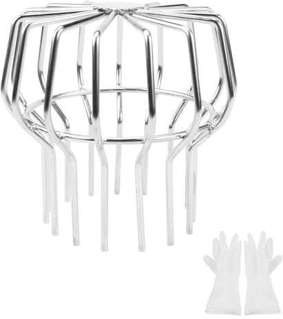 FSWWSF Dachrinnen Laubschutz FüR Den Innenhof Fallrohrschutz Laubfanggitter Edelstahl Laubschutz Fallroh Dachrinnenschutz FüR Die Meisten AbflüSse, Rohre (110mm)