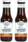 Pur Ketchup Fumé au Bois de Chêne - Accompagnement de Tapas, Grillades - Sans Colorant et Additif - Vegan Friendly & Gluten Free - 360g, Bouteille en Verre 82% Recyclé - SENCHOU (Lot de 2)