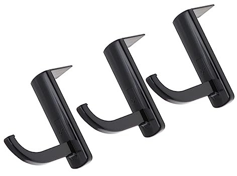 PHENOFICE 3 Stück Selbstklebende Kopfhörerhalter Haken Ideal Zur Aufbewahrung Von Headsets Schwarz Für Tisch Oder Monitor Platzsparend Und Praktisch Stabiler Halt Für Alle Kopfhörer