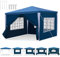 Peviasot Pavillon 3x3 mit Seitenwänden, UV-Schutz Garten Pavillon, Wasserdicht Gartenzelt, Camping pavillon, Sonnenschutz Festzelt, Außenzelt für Partys, Camping, Festivals, Blau