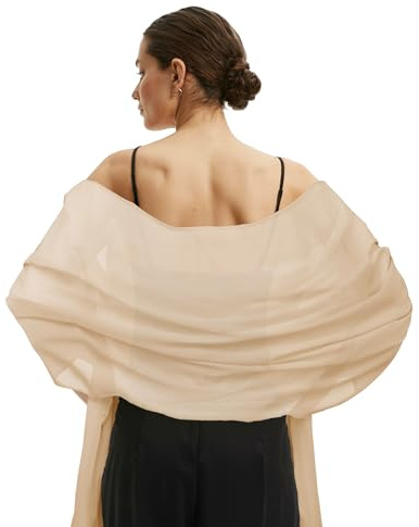 Stola Damen Festlich,Schals & Tücher Für Damen,Schals Für Damen,Stola Für Abendkleid,Chiffontücher,Pashmina Schal Damen,Schultertuch,Chiffon Schal,Schultertuch Damen Festlich,Stolen Elegante Schwarz