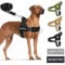 Eyein Hundegeschirr mit Leine für große mittelgroße Hunde, Weich gepolsterter Brustgeschirr mit 2 Leinenclips, Reflektierend & Leichtgewicht Anti Zug Geschirr für Spaziergänge Training, Schwarz, L