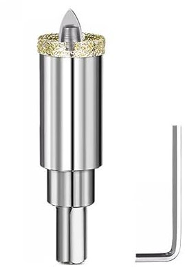Yurleer Diamond Hole Saw with Pilot Center Drill Bit 20mm Diamond Core Hole Cutter for Tile, Porcelain, Glass, Marble, Ceramic