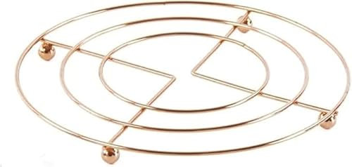 MIXEL Copper Hot Pan Pot Stands, Trivet Holder, Wide Range Of Application, Easy To Clean, Sturdy & Durable, Table Ring, Heat Resistant, Chrome Plated, Surface Protection, Lightweight (1 PCS)