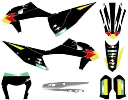 Tankpad Tankschutz Grafik-Kit Motorrad-Hintergründe Aufkleber Aufkleber Für SXF XCF 2020-2023 EXC XCW 150-450 2019 2020 2021 2022