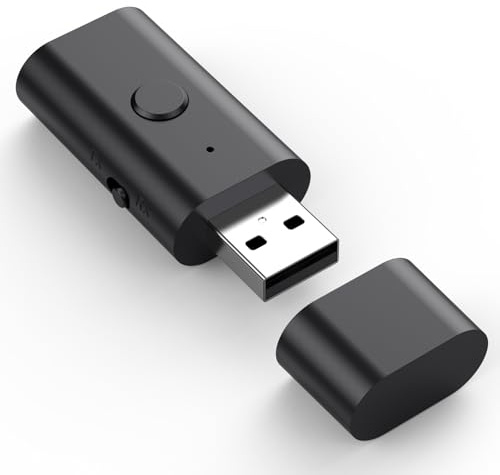 Bluetooth 5.3 Empfänger Dual USB AUX Adapter, Plug and Play, Auto Musik Bluetooth Musiksender für PC TV Auto Zuhause