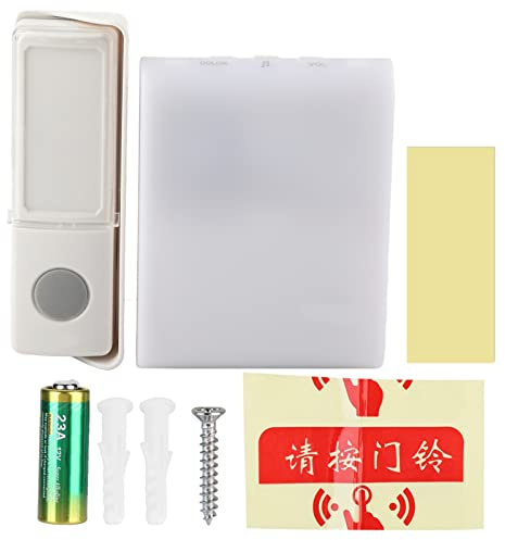 Wireless Button Door Bell Elderly Deaf Caller with 7 Flash Lamp Color Tones 200m Range Music Flash Light for Home