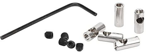 Cryfokt RC-Edelstahl-Ritzel-Reduzierhülsen-Adapter, Effiziente Kraftübertragung für Motor, für RC-Enthusiasten, Set mit 5 Hülsen und 5 Befestigungsschrauben