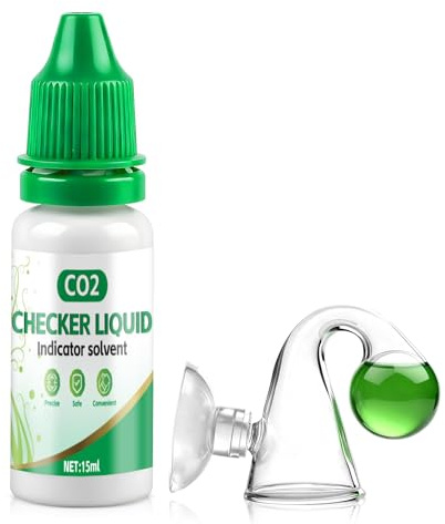 WEILAOK CO2 Drop Checker, CO2 Aquarium Kit with CO2 Indicator Solution - Accurately Determining the CO2 Level in Freshwater Aquariums and Planted Aquariums, 15ml