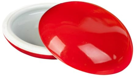 NIYANGLE Boîte en Porcelaine Ronde Surface Lisse et Utilisation Sûre pour Pâte à Encre Rouge, Accessoire de Calligraphie pour Peinture et Œuvres D'art