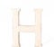 kadoh Holzbuchstabe H (20 cm) zum Aufstellen Handgemachter Buchstabe aus Holz im Vintage-Look als Deko (Creme-Weiß Vintage)