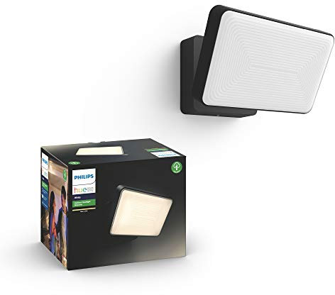 Philips Hue White Projecteur extérieur WELCOME - Noir, fonctionne avec Alexa, Google Assistant et Apple Homekit