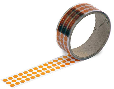 Kapton Klebepunkte, 4 mm Ø, 2000 Stück | Größe auswählbar (hitzebeständig bis 300°C, leicht ablösbarer Hochtemperaturschutz für Leiterplatten, auf Rolle, klein)