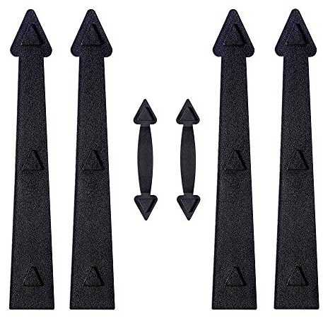 skysen Kit de herrajes magnéticos decorativos para puerta de garaje, bisagras sintéticas, color negro