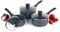 Russell Hobbs COMBO-4838A Nightfall Stone Antihaftbeschichtete Kochgeschirr mit Deckel aus Hartglas, 3-teiliges Kochgeschirr-Set, 16 /18/20 cm, Induktionswannen, geeignet für alle Herdtypen, Aluminium