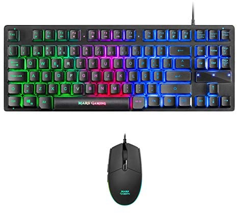 Mars Gaming MCPTKLPT, RGB Combo Tastiera & Mouse 3200DPI, TKL Design, Lingua Portoghese