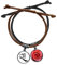 Dao Religion China Ink Mointain Bracciale Corda Catena in Pelle Rosa Braccialetto