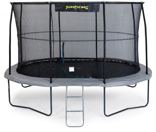 Jumpking 8ft x 11ft Oval Pro Trampolin mit Sicherheit Gehäuse Netz & Leiter ❘ Outdoor Garten Trampolin für Erwachsene & Kinder, Hard Wearing Surround & Shatter-Proof Stangen