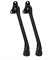 HOME&I Kickdown Door Stopper,7-Inch Commercial Doorstops Holder Kick Door Kickstand Rubber Foot (2 Pack-Black)