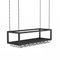 DRSFF Black Wine Rack Ceiling Hanging Wine Bottle Holder ，Home Bar Iron Champagne Stemware Glasses Storage Shelf Kitchen Wall Mounted Metal Floating Organizer Shelves (Size : 60x25x20cm)