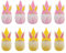 通用 10 Stücke Osterhase Deko Wichtel Handgemachte Plüsch Osterhasen Zwerge Mini Puppen Ostern Gnom Hase Deko für Familie Innen Draußen Frühling Haushaltsstil (Stricken), Rosa
