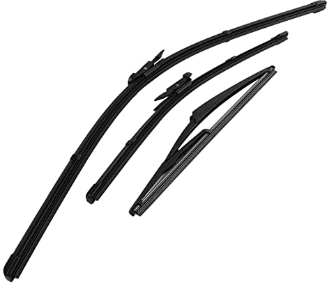 Auto-Scheibenwischer, Front-Heck-Scheibenwischersatz Schwarz Perfekte Passform für Upgrade-Ersatz für Opel Corsa D 2006-2014