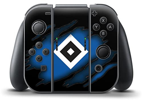DeinDesign Skin kompatibel mit Nintendo Switch Controller Folie Sticker Hamburger SV HSV Offizielles Lizenzprodukt
