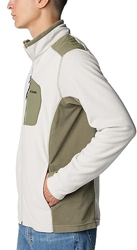 Columbia Klamath Range Full Zip, Pullover in pile Uomo, Dark Stone/Stone Green, S