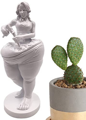 Abonda Yoga Lady Figuren, Gewichtsverlust Göttin Statue, kreative Frau Harz Skulptur für Schönheitssalon, Gesundheitssaal, lustige Geschenke