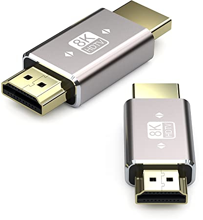 VMOJO 8 K HDMI maschio a maschio, adattatore di prolunga HDMI 2.1, connettore A HD, supporta 8 K @ 60 Hz/4 K @ 120 Hz HDR, per proiettore HDTV Laptop PC, 2 pezzi