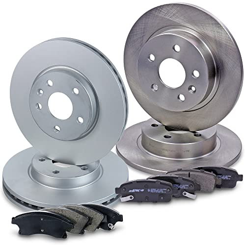 ATEC Germany Bremsenset inkl. Bremsscheiben Vorne Ø 276 mm Belüftet + Hinten Ø 268 mm Voll + Bremsbeläge Vorne & Hinten Kompatibel mit CHEVROLET AVEO Schrägheck (T300), CRUZE, OPEL ASTRA J (P10)