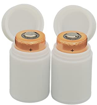 Protect Your Power - Slimline CR123a Battery Case, Soft Durable Material - Pack of 2 (Holds 1 Battery)