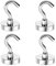 GothicBride 4 uds Imanes Neodimio Gancho 69 kg Imanes Potentes Gancho Magnetico para Cocina, Baño, Taquillas（69 kg）
