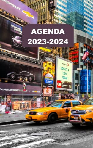 AGENDA 2023 2024: Agenda Scolaire 2023 2024 NEW YORK Planificateur journalier 1 jour par page - Organiseur scolaire de septembre 2023 à juillet 2024 pour étudiants, collège, Lycée - Format A5