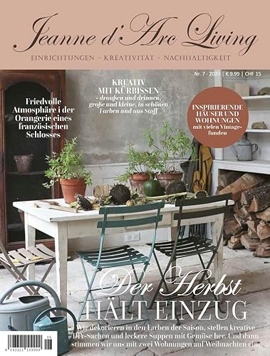 Jeanne d´Arc living Wohnmagazing Zeitschrift Magazin Ausgabe Oktober 2023 * 07/2023 NEU Der Herbst hält Einzug Einrichtung Vintage Rezepte Deko Ideen