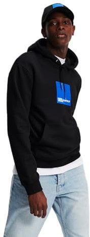 Karl Lagerfeld Jeans, Herren, Normaler Logo-Hoodie, Schwarz, Gross