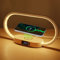 Bedside Lamp with Wireless Charger, LED Table Lamp with Touch Control, USB Port, 3 Color Modes & Clock, Dimmable Wooden Nightstand Lamp Modern Desk Lamp, Eye-Caring Night Light for Home Bedroom Office