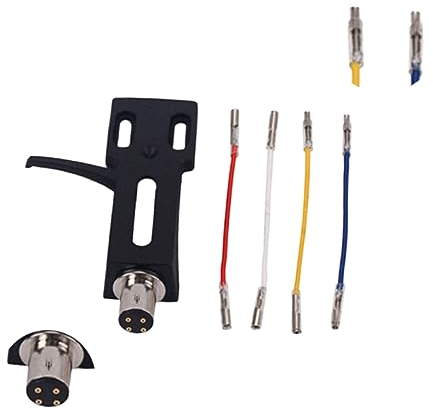 UPKOCH Headshell Mount Für Plattenspieler Universeller Ersatz Mit Stylus-leitungen Schwarz Hohe Klangqualität Und Einfache Verbindung Für Djs Und