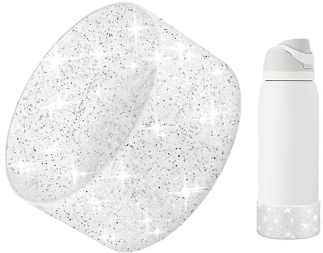 BKBY Protective Glitter Silicone Boot Compatible with Owala 24oz 32oz 40oz, Bling Cup Sleeve Bottom Bumper Cover Compatible with Owala FreeSip, Twist, or Flip Stainless Steel Water Bottles