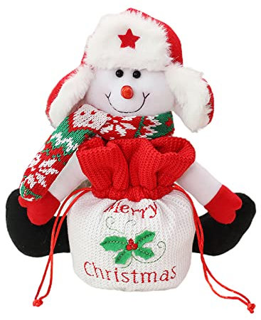 Weihnachten für Geschenktüte mit Handfuß Niedliche Puppen Geschenkverpackung Tasche Zubehör für Silvester Kekse Verpackung Kordelzug Weihnachten Geschenktüten