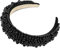 TRIXES Fascia per capelli nera con perline - Accessorio moda da donna - Perla con perline
