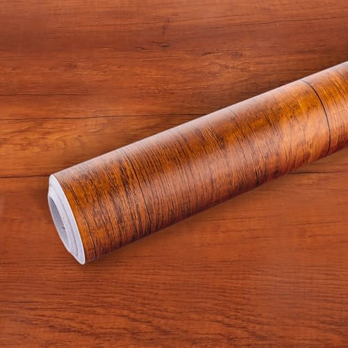 ZOFUN 40cm x 10m Kitchen Counter Vinyl Wrap, 4 SQM Wood Effect Vinyls Self Adhesive Roll, Waterproof Vinyl Wrap with Sticky Back, Work Top Vinyls Cover for Kitchen Bedroom Counter Furniture