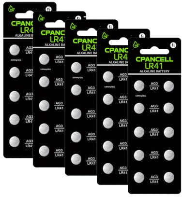 LR41-Batterien, AG3 L736 392 384 192 Premium Alkaline-Batterien, 1,5 V, 50 Stück