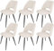 WAFTING Esszimmerstühle 6er Set, Kordsamt Stuhl Mit Dickem Cord-Schwamm Gepolsterter, Esstischstühle mit Separaten Metallbeinen, für Esszimmer, Wohnzimmer, Schlafzimmer und Empfang, Beige